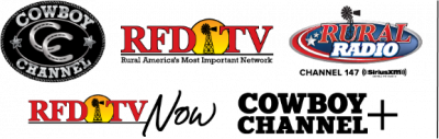 Logos for the Cowboy Channel and RFD TV